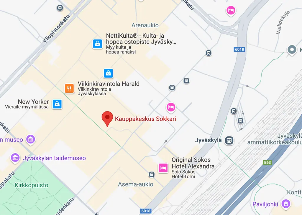 Kauppakeskus Sokkarin sijainti kartalla
