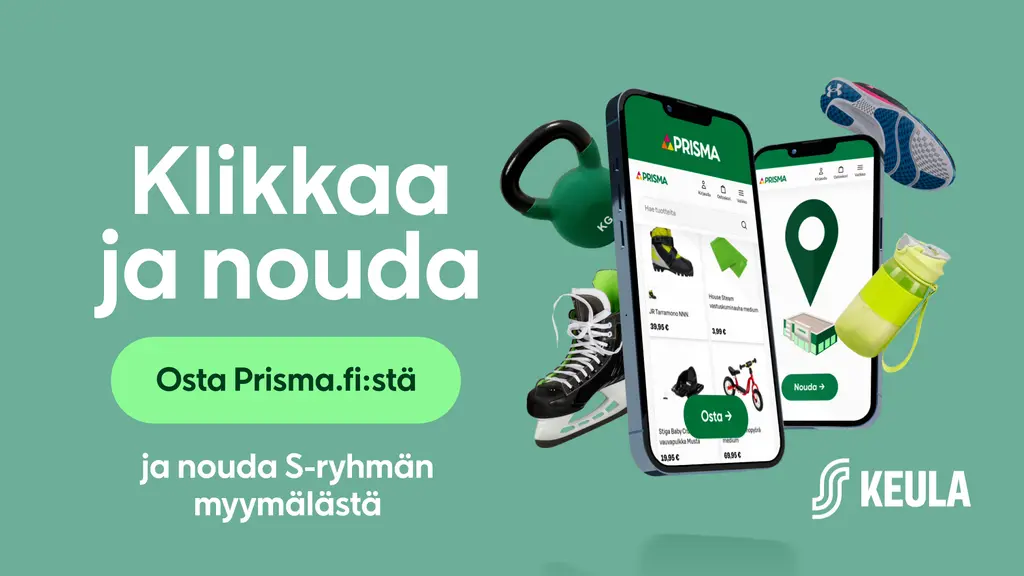 Osta Prisma.fi ja nouda S-ryhmän myymälästä