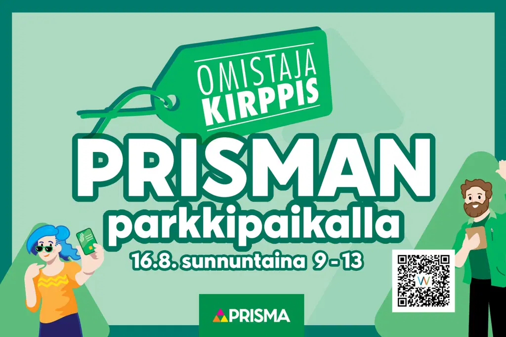 Prisman omistajakirppis elokuun 16.päivä
