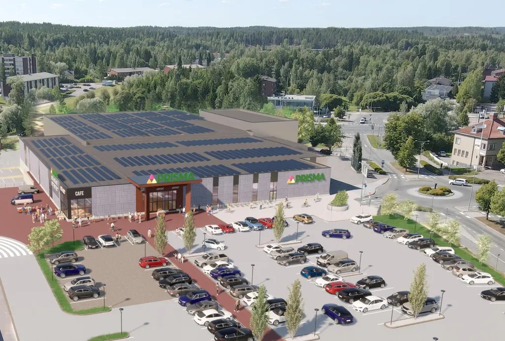 Havainnekuva uudesta Prisma Orimattilasta.