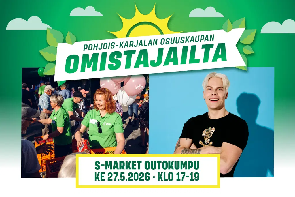 Omistajailta S-market Outokummussa 27.5.2026