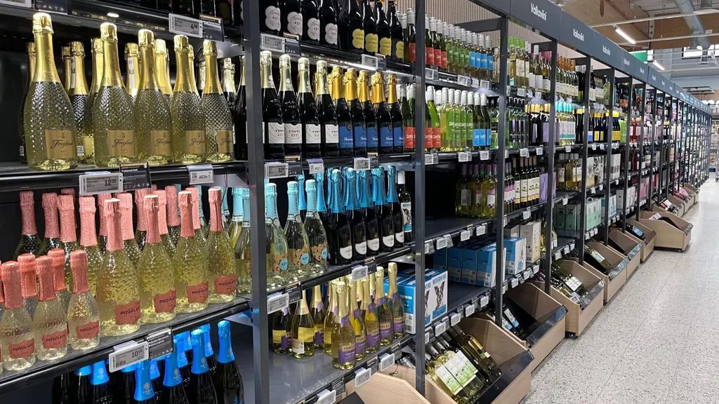 Prisma Seppälän viinivalikoima alkoholilakiuudistuksen jälkeen.