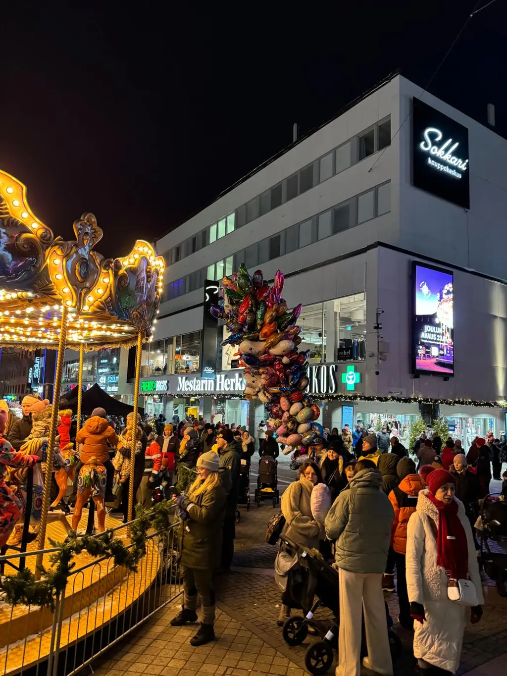 Kauppakeskus Sokkarin joulunavaus