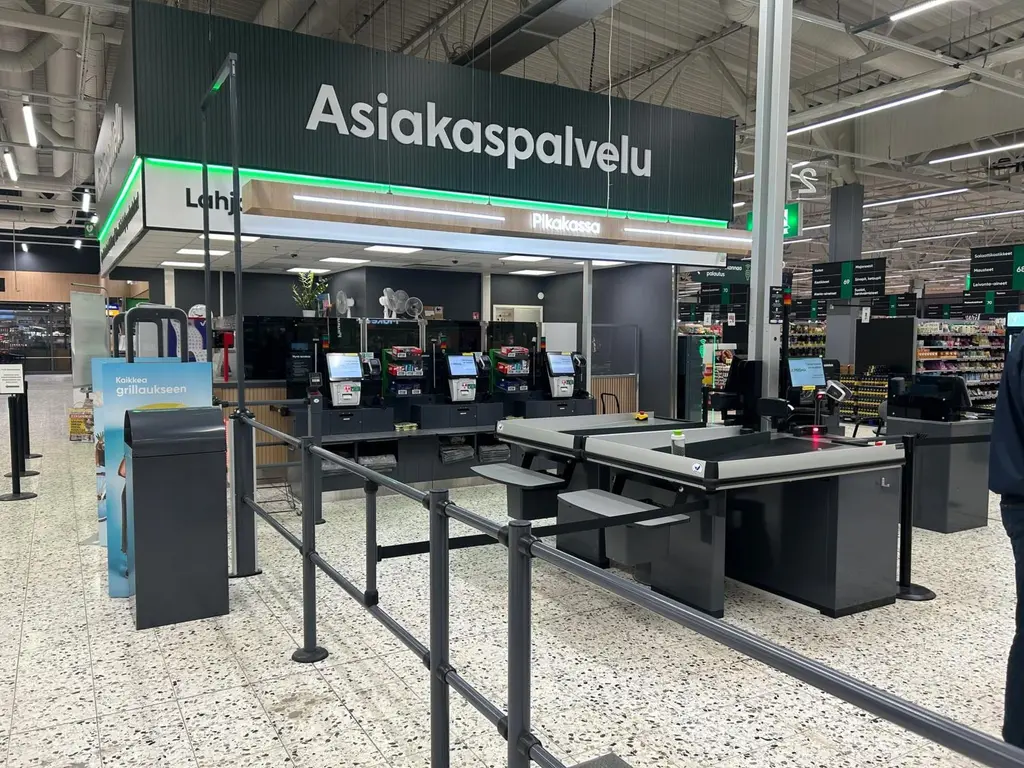 Prisma Palokassa itsepalvelukassa-alue on kaksinkertaistunut.