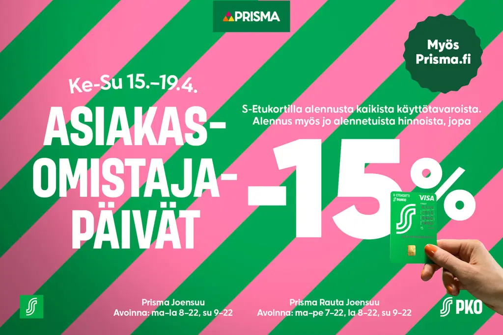 Prisma Asiakasomistajapäivät 15.-19.4.