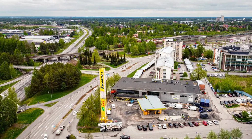 S-market Itikanristeys ilmakuva