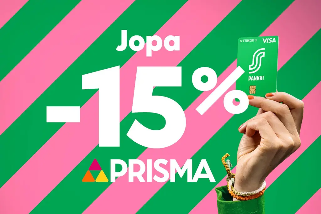 Prismassa vietetään asiakasomistajapäiviä. S-Etukortilla saa alennusta jopa -15 % kaikista käyttötavaroista.