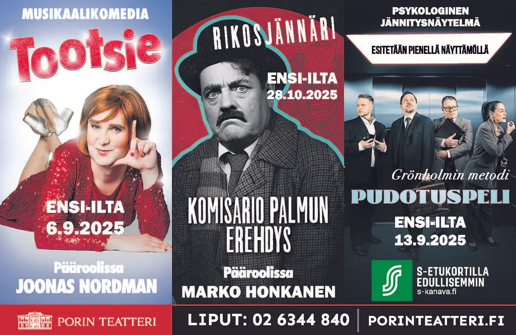 Porin teatterin syksyn ohjelmiston  mainoskuva