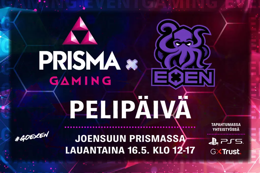 Prisma Gaming x Exen pelipäivä 16.5. 