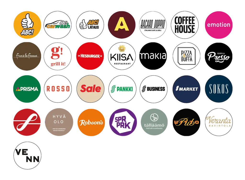 Arinan toimipaikkojen logoja