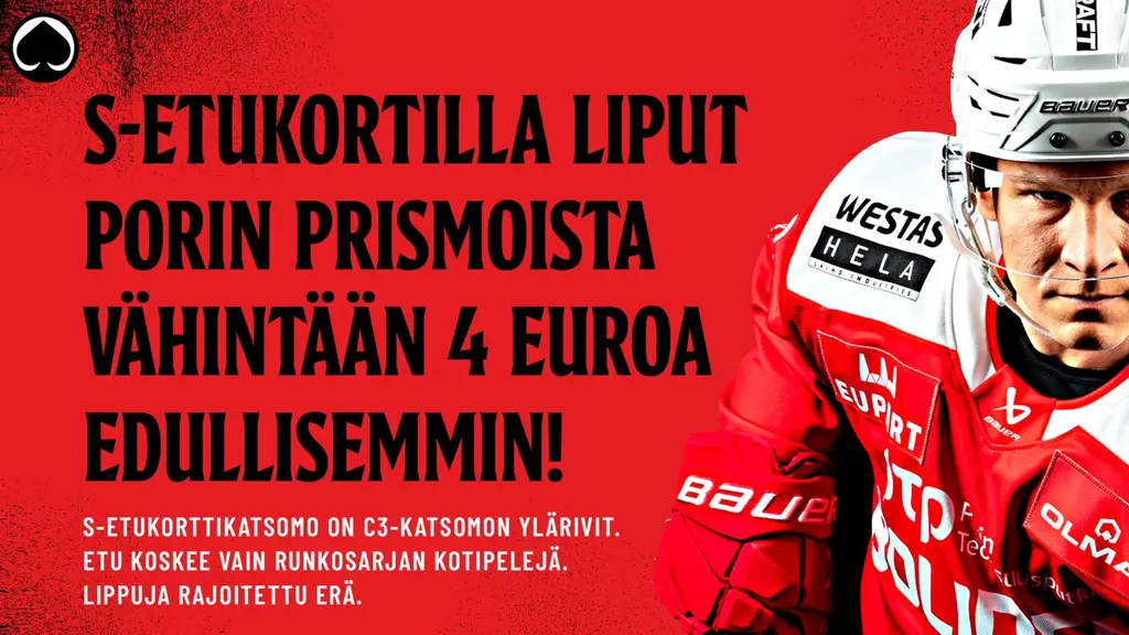 S-Etukortilla liput Porin Prismoista edullisemmin
