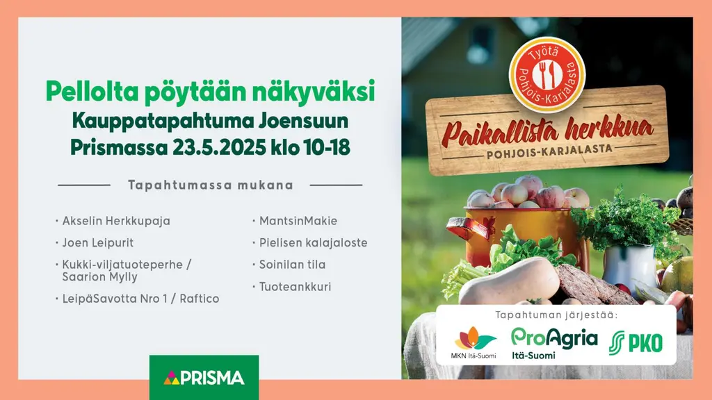 Pellolta pöytään kauppatapahtuma