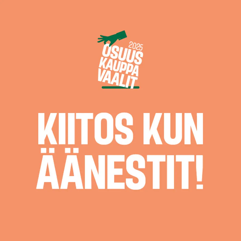 Vaalitulos - kiitos kun äänestit