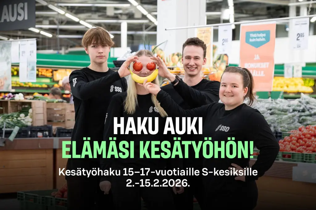 Haku auki elämäsi kesätyöhön 