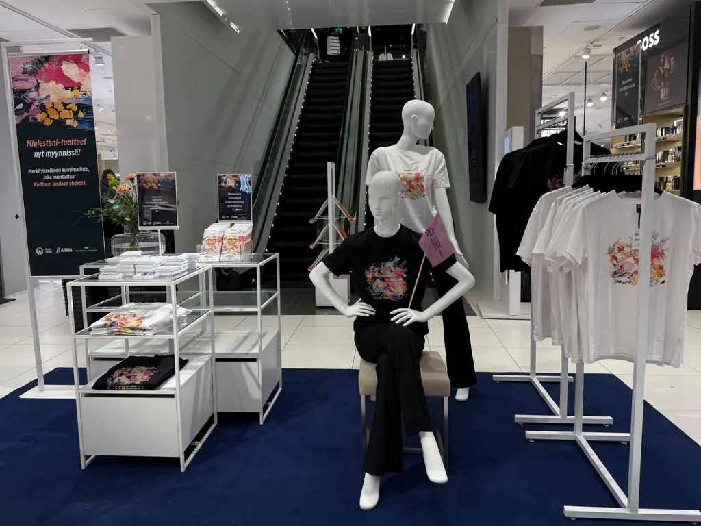 Esillepano myymälässä