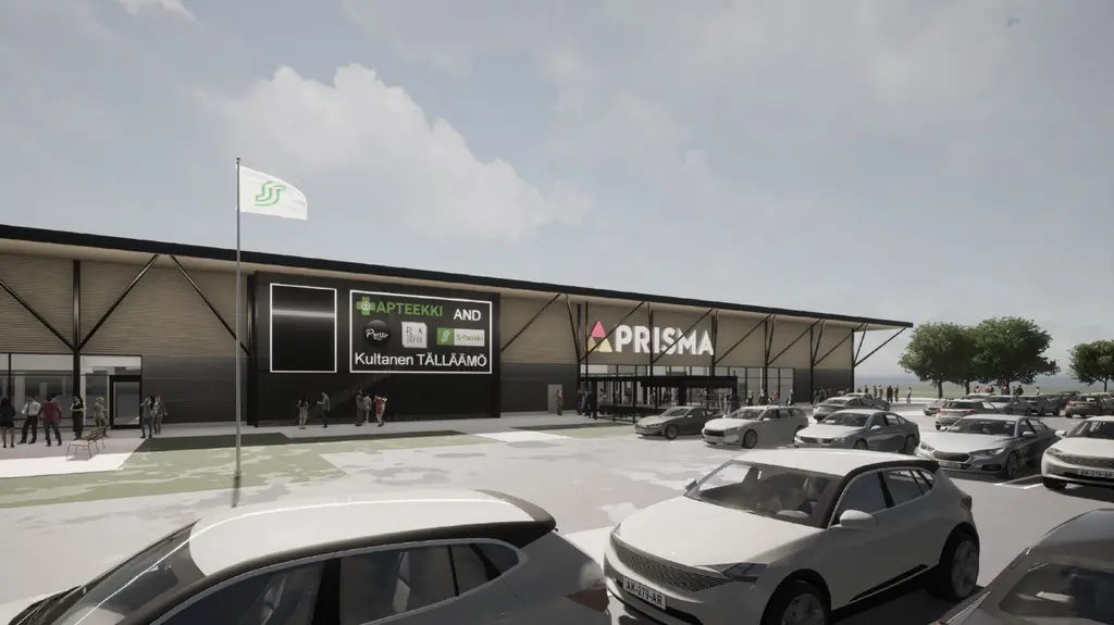Prismakeskus Mettalanmäki ulkosivukuva + parkkipaikka