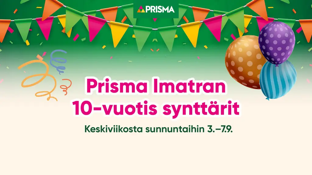 Prisma Imatra synttärikuva