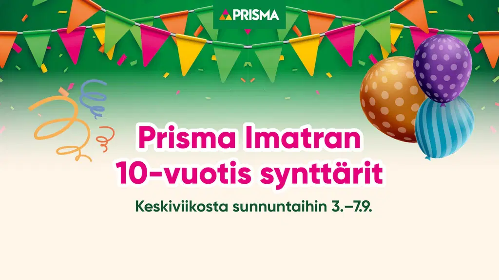 Prisma Imatra synttärikuva