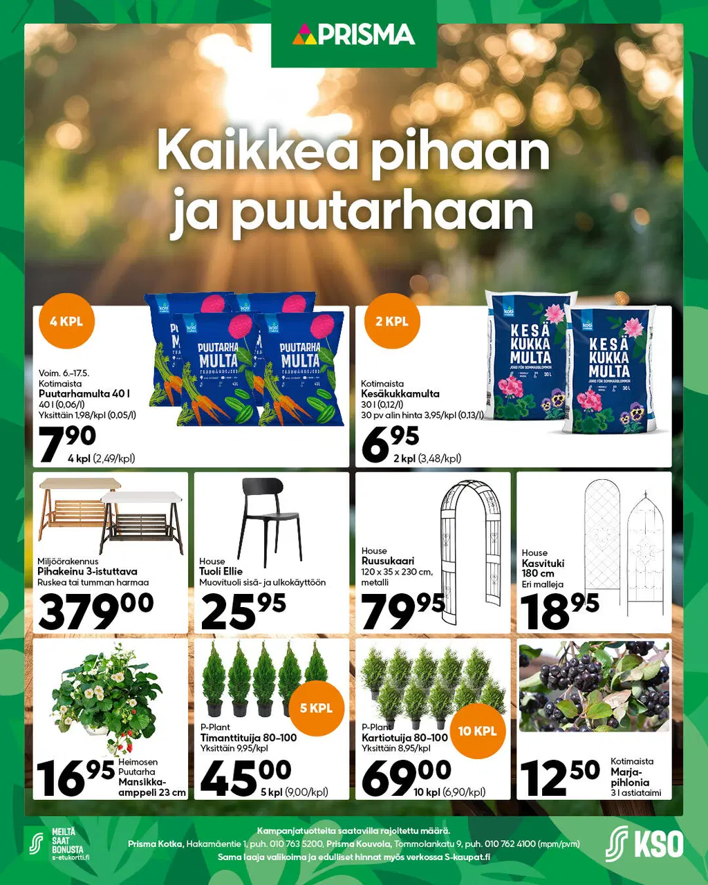 Prisma Kotkan ja Kouvolan tarjoukset 13.–17.5.2026