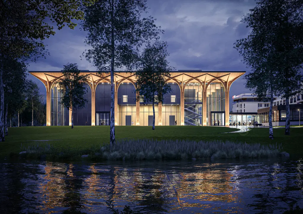 Havainnekuva uudesta musiikkitalosta.