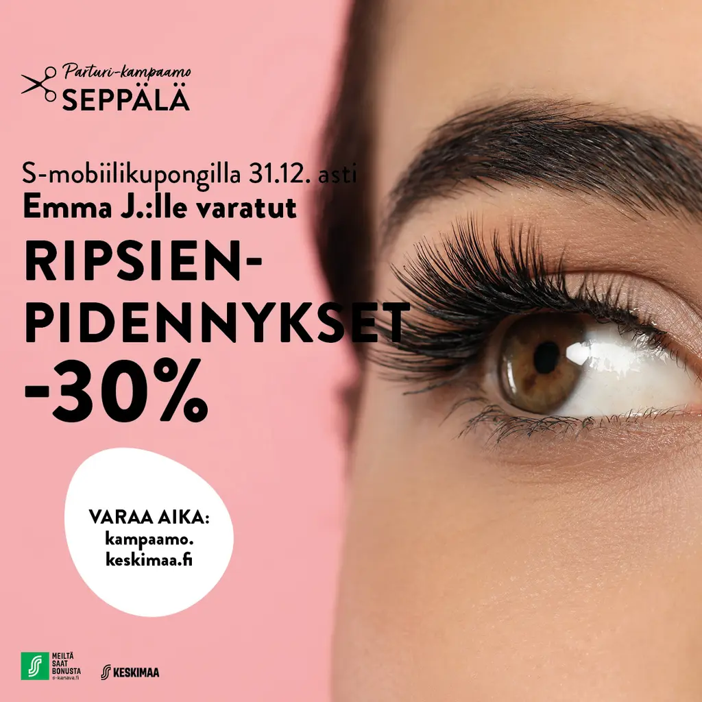 Ripsien pidennykset -30%