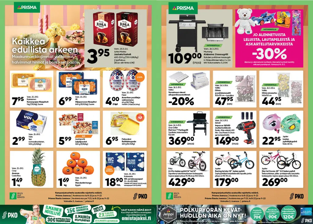 Prisma Joensuun lehti-ilmoitus Karjalaisessa 26.3.