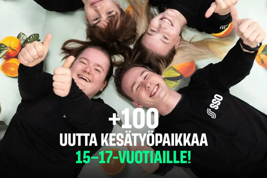 +100 uutta kesätyöpaikkaa 15–17-vuotiaille