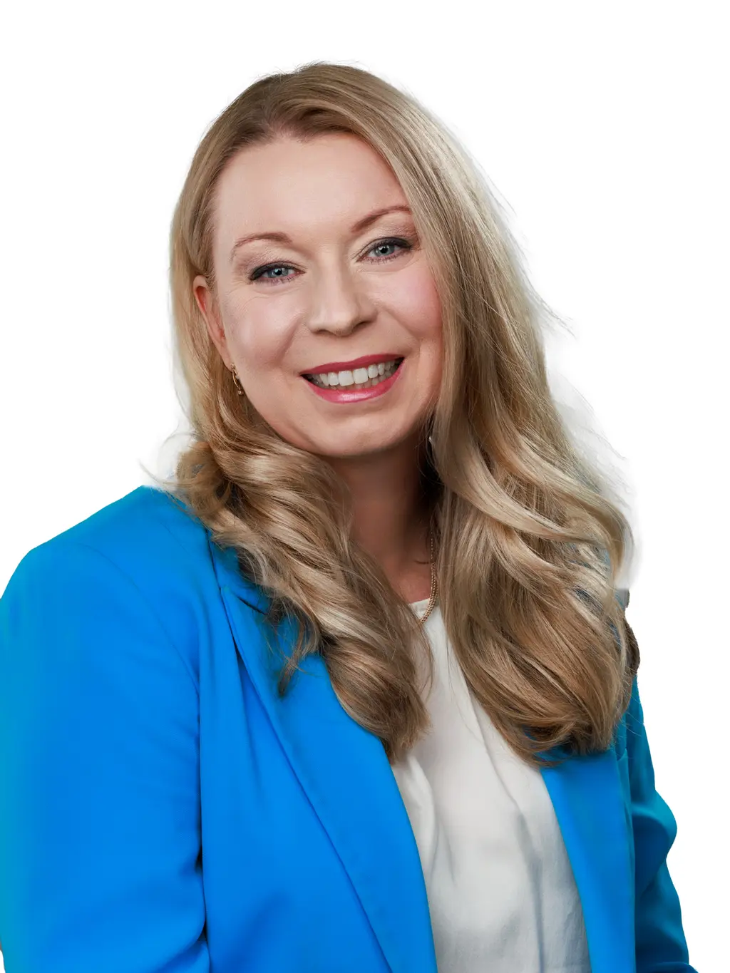 Arinan talousjohtaja hymyilee kameraan