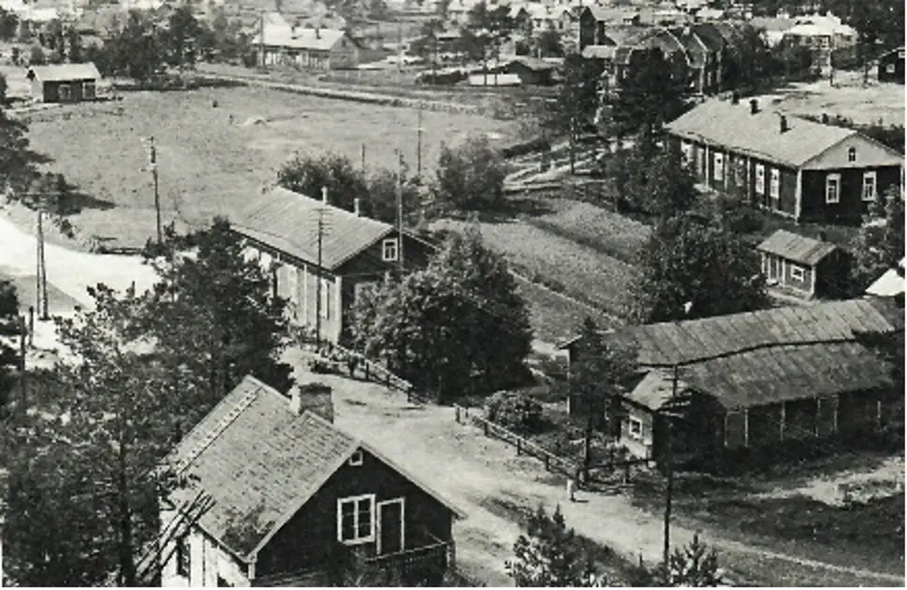 Lapinlahden kirkonkylä 1900-luvun alkupuolella.