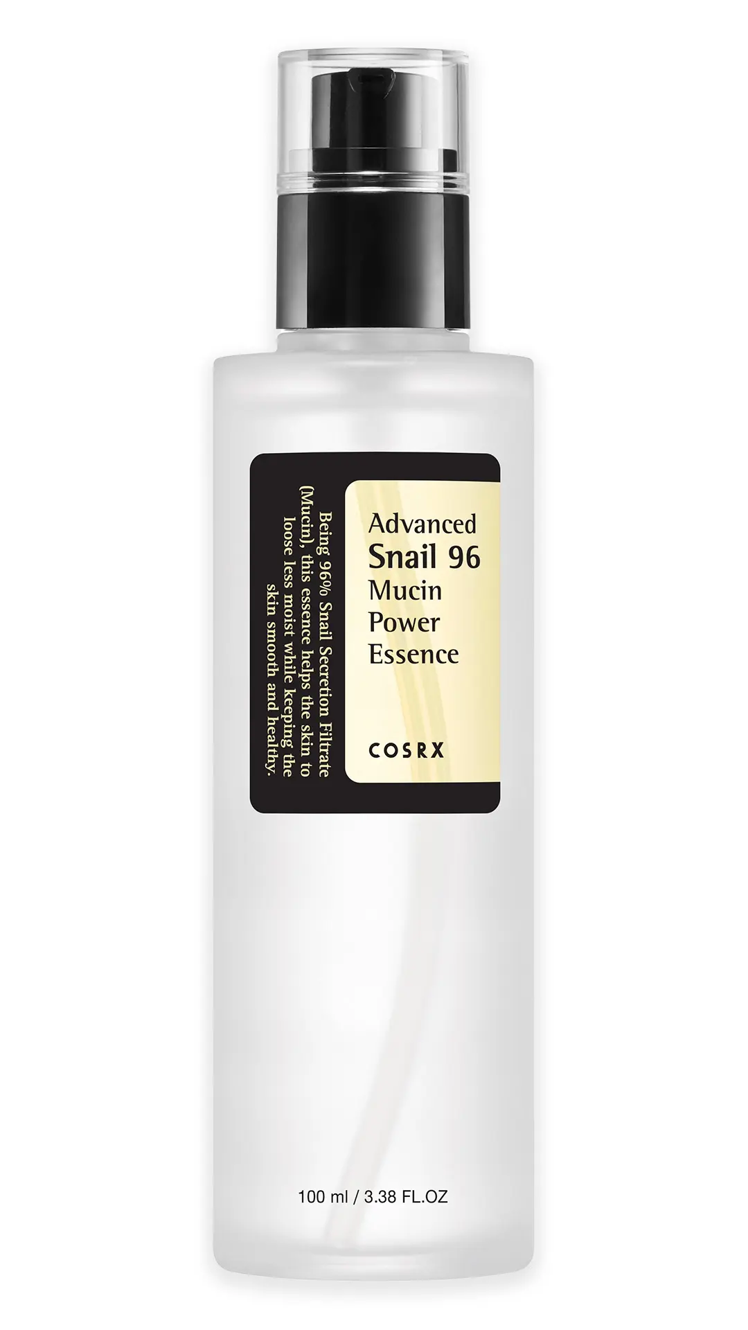 Cosrx-brändin Advanced Snail 96 Power Essence -hoitoneste -purkki.