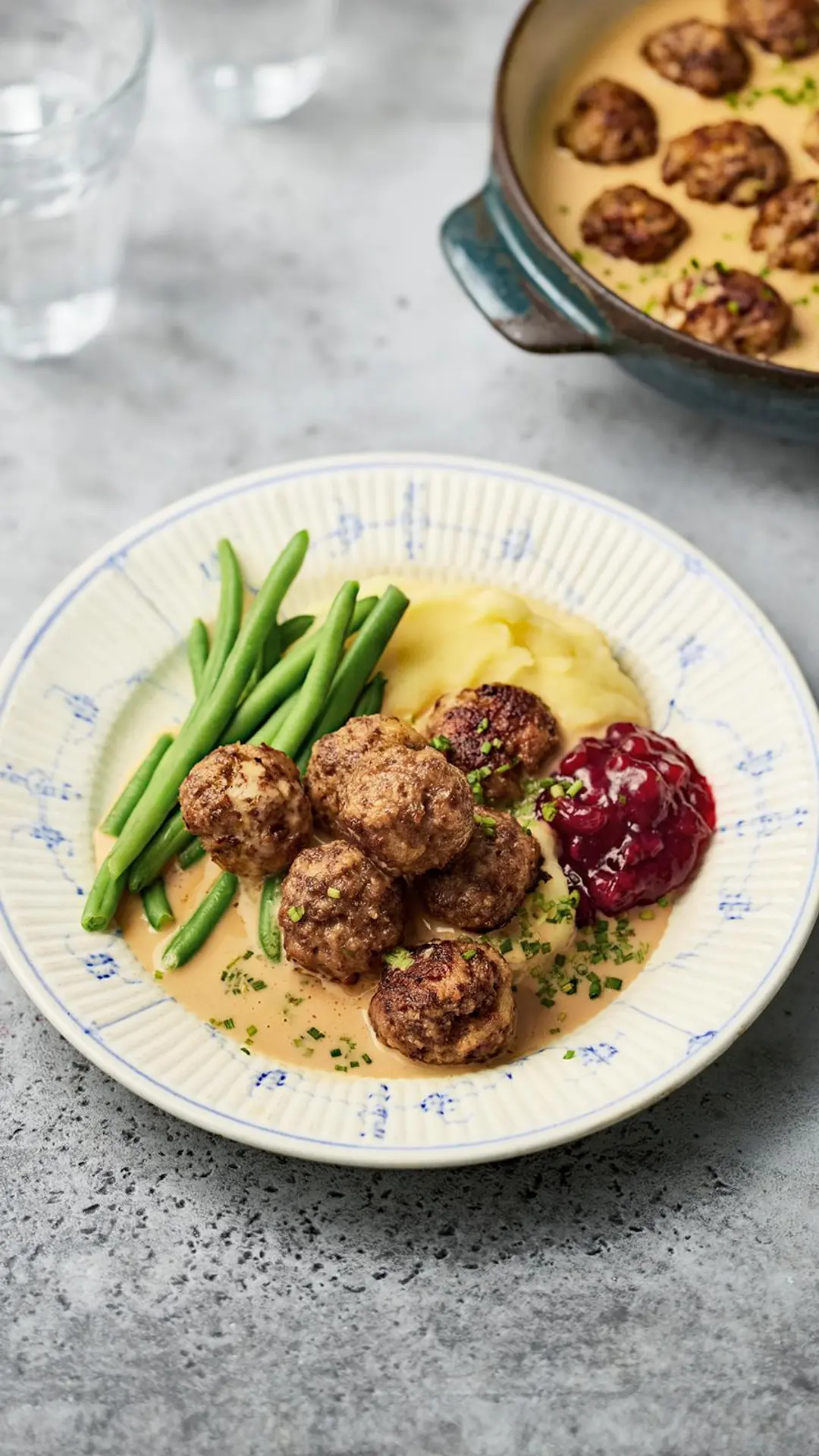 Maukkaat lihapullat ja kermakastike