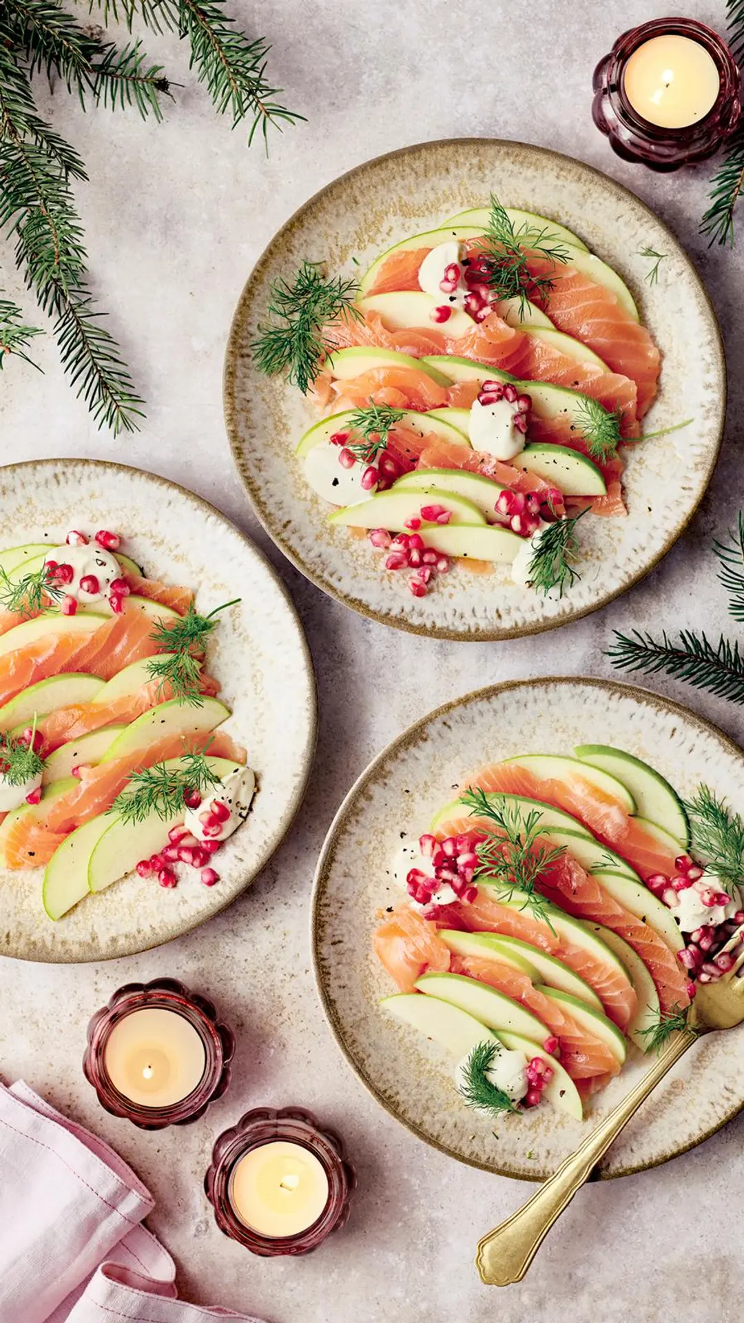 Graavilohi ja omenacarpaccio