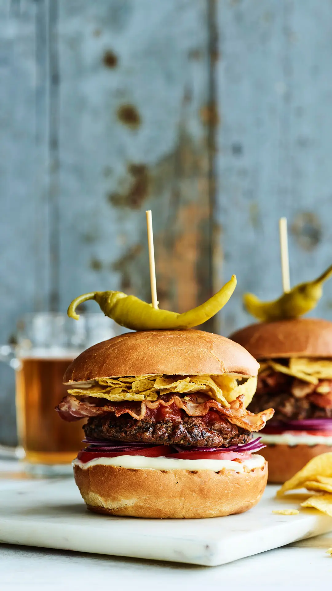 Texmex-papu-pekoniburgeri