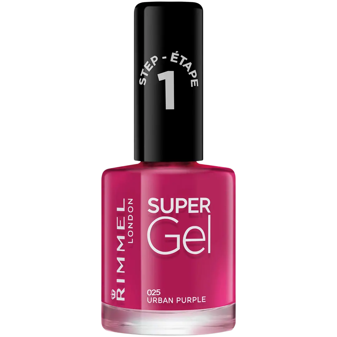 Rimmel 12ml Super Gel Nail Polish 025 Urban Purple kynsilakka