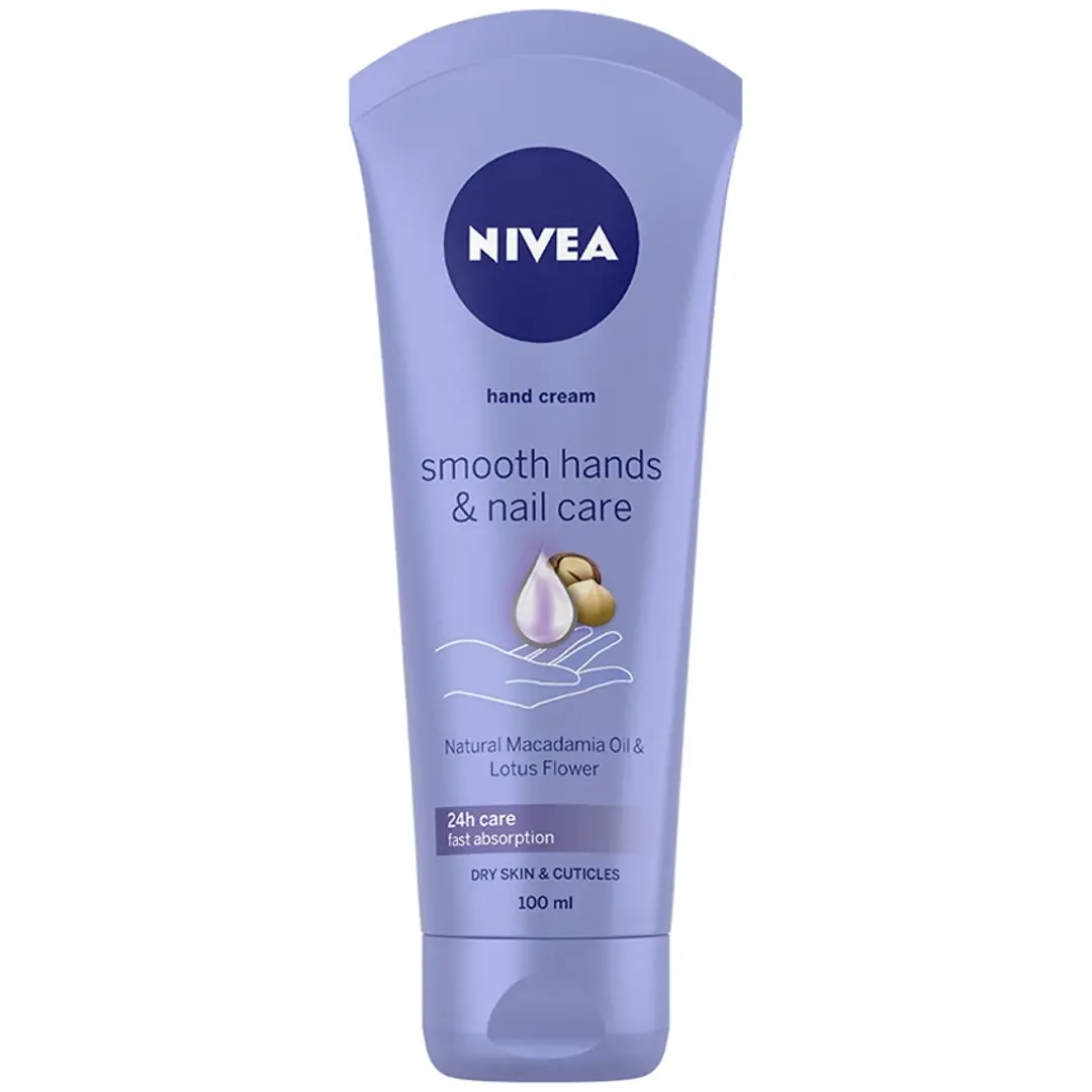 NIVEA 100ml Smooth Hands & Nail Care -käsivoide