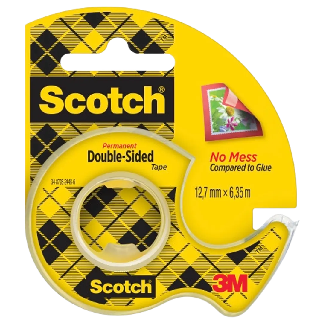 Scotch® kaksipuolinen teippi 136D UK-NOEU, 12,7 mm x 6,3 m