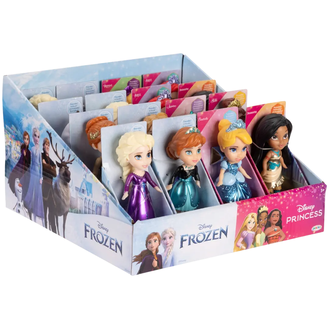 Disney Princess & Frozen mininukke 7 cm, erilaisia