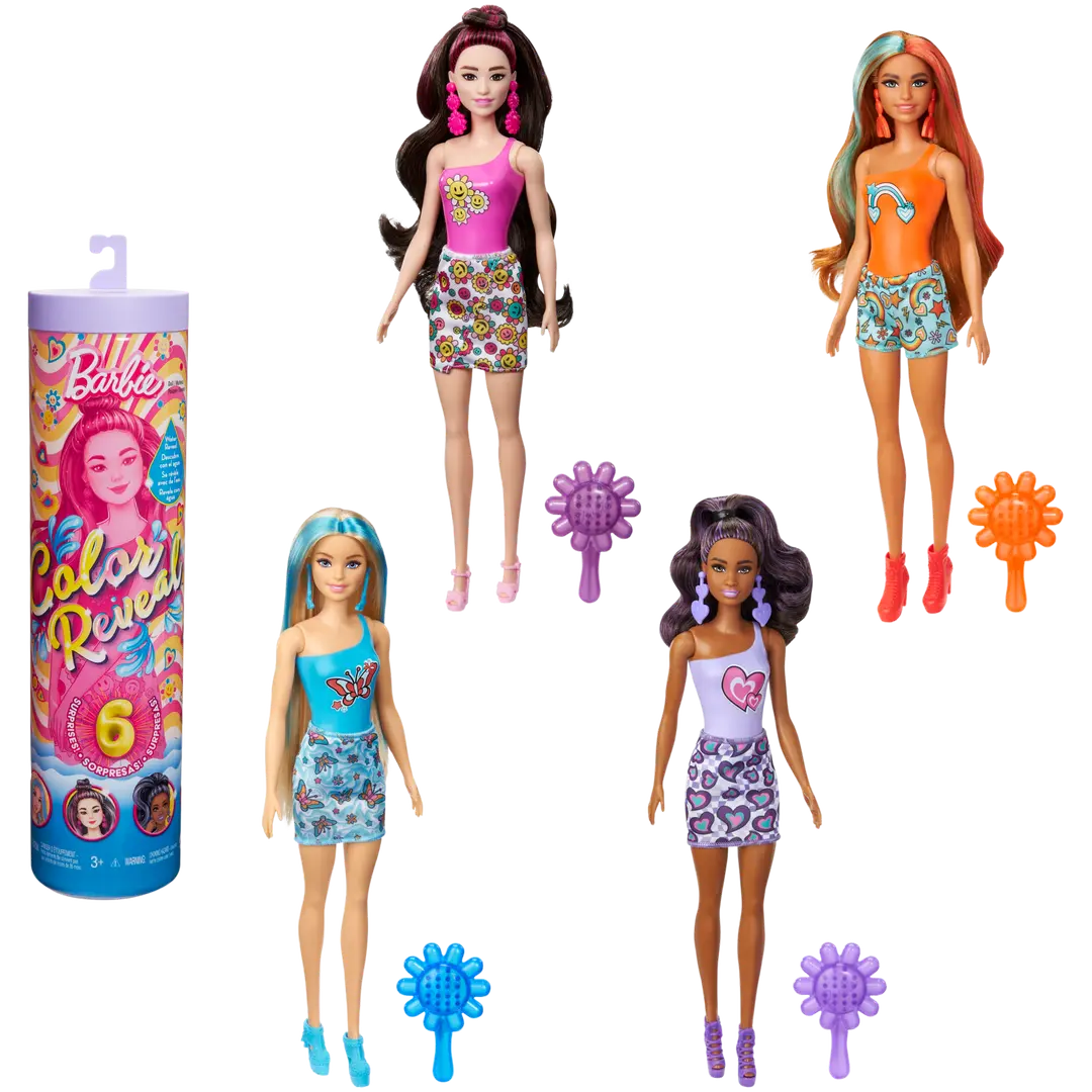 Barbie Color Reveal Rainbow Groovy -muotinukke