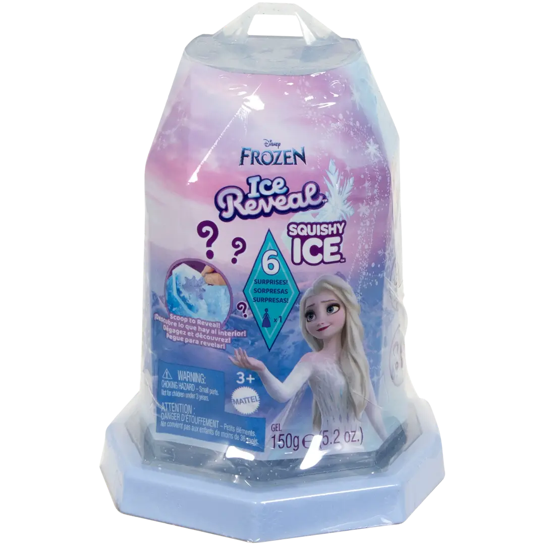 Disney Princess pikkunukke yllätyspakkauksessa Frozen Ice Reveal Squishy, erilaisia