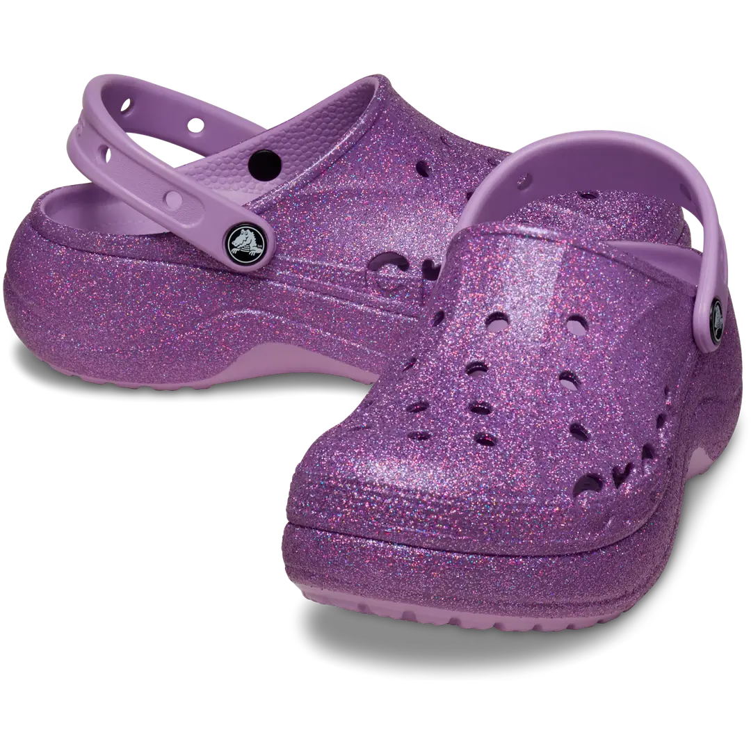 Crocs naisten pistokas Baya Platform Glitter Clog