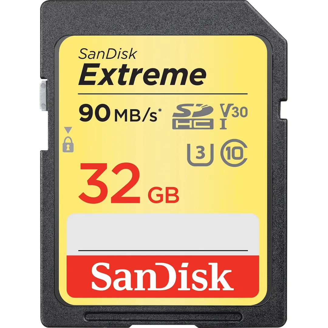 Sandisk Extreme sdhc-kortti 32gb 90mb/s v30 u3 4k