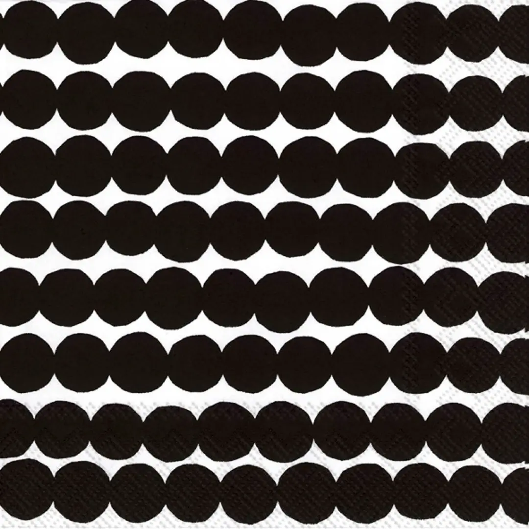 Marimekko 33cm Räsymatto musta 20kpl lautasliina