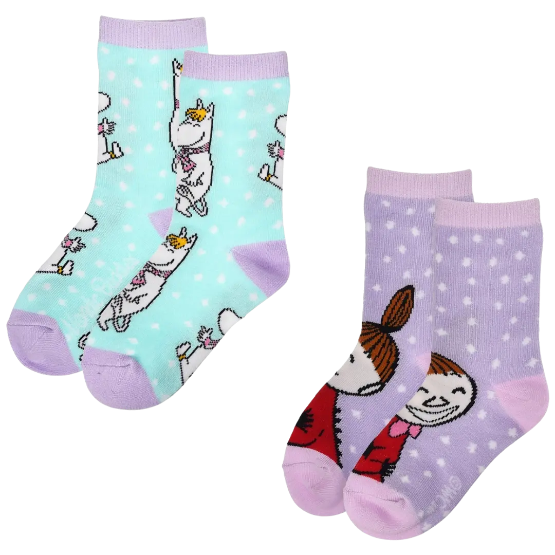 Moomin by Nordicbuddies lasten sukat Pikku Myy ja Niiskuneiti 2-pack