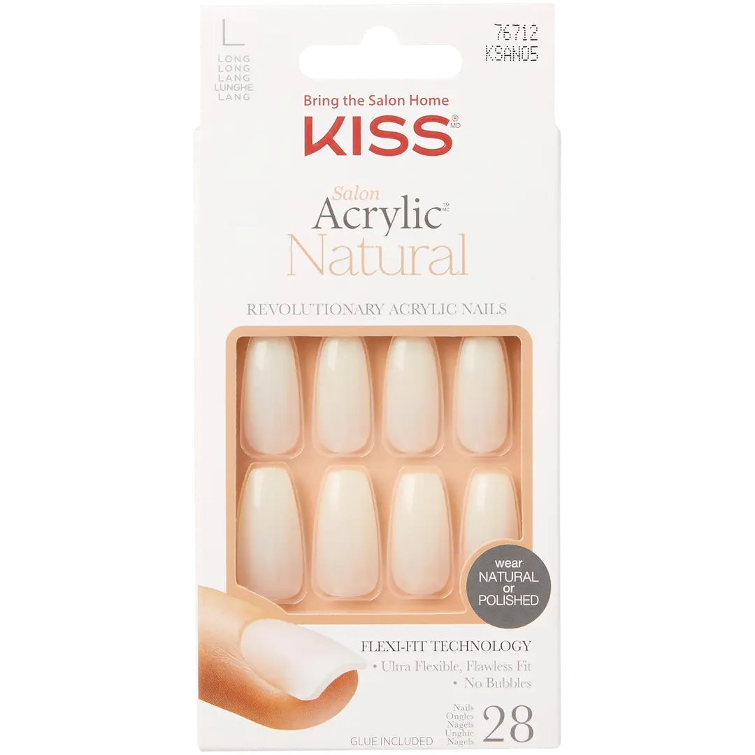 Kiss Salon Acrylic Natural kynnet - Strong Enough 28 kpl