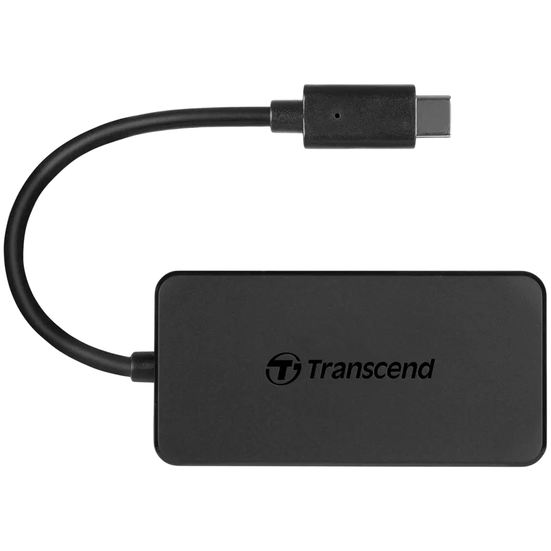 Transcend TS-HUB2C USB jakaja, eli USB hubi. 1xUSB TYPE-C to 4xUSB-A HUB