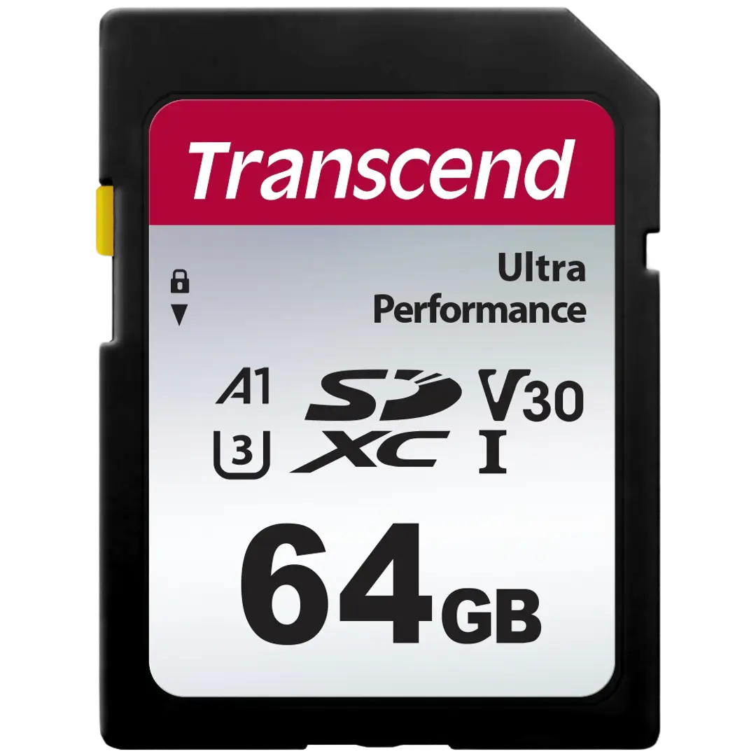 Transcend 340S 64GB U3 SDXC muistikortti (R160 W50 MB/s)