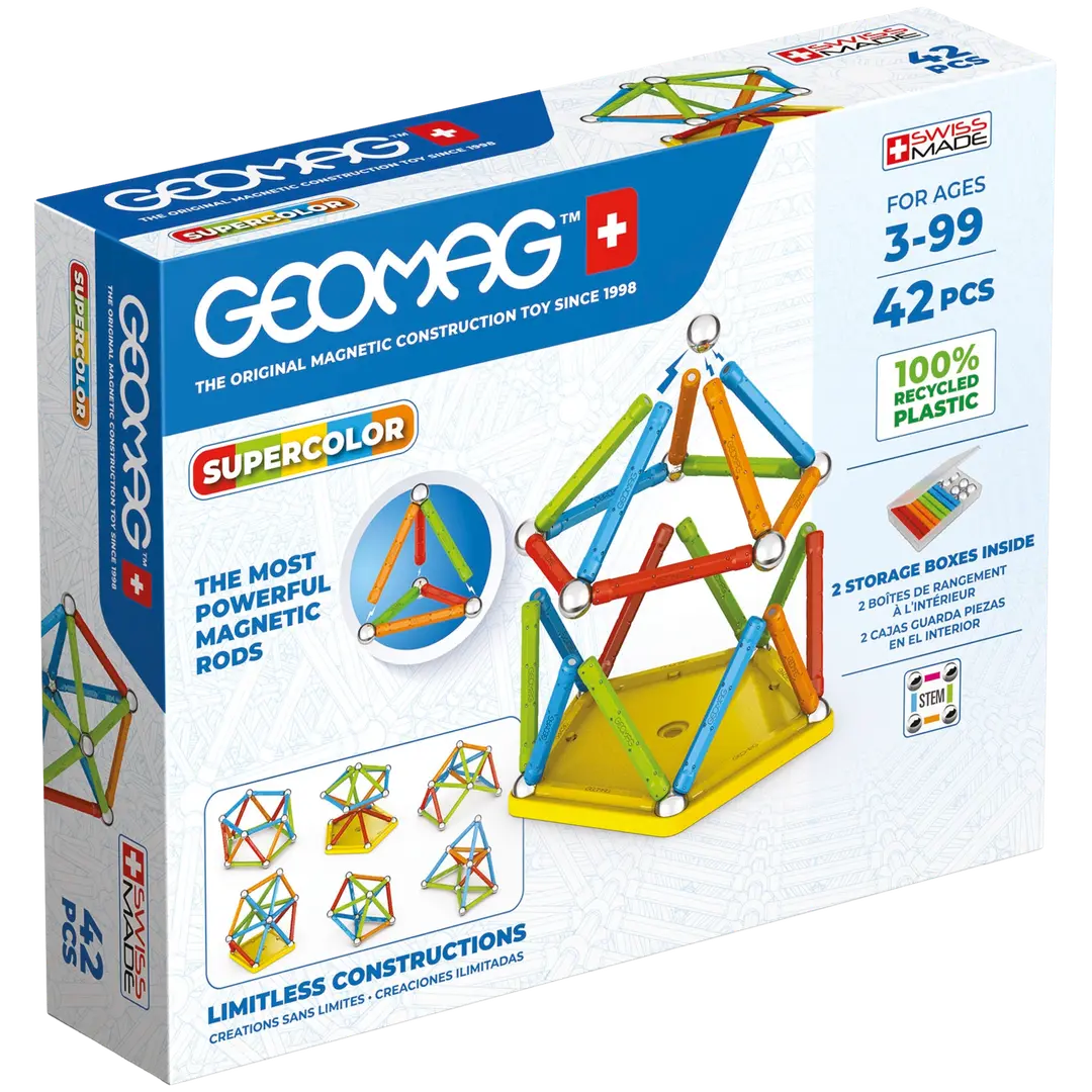 Geomag Supercolor magneettinen rakennussarja 42 osaa