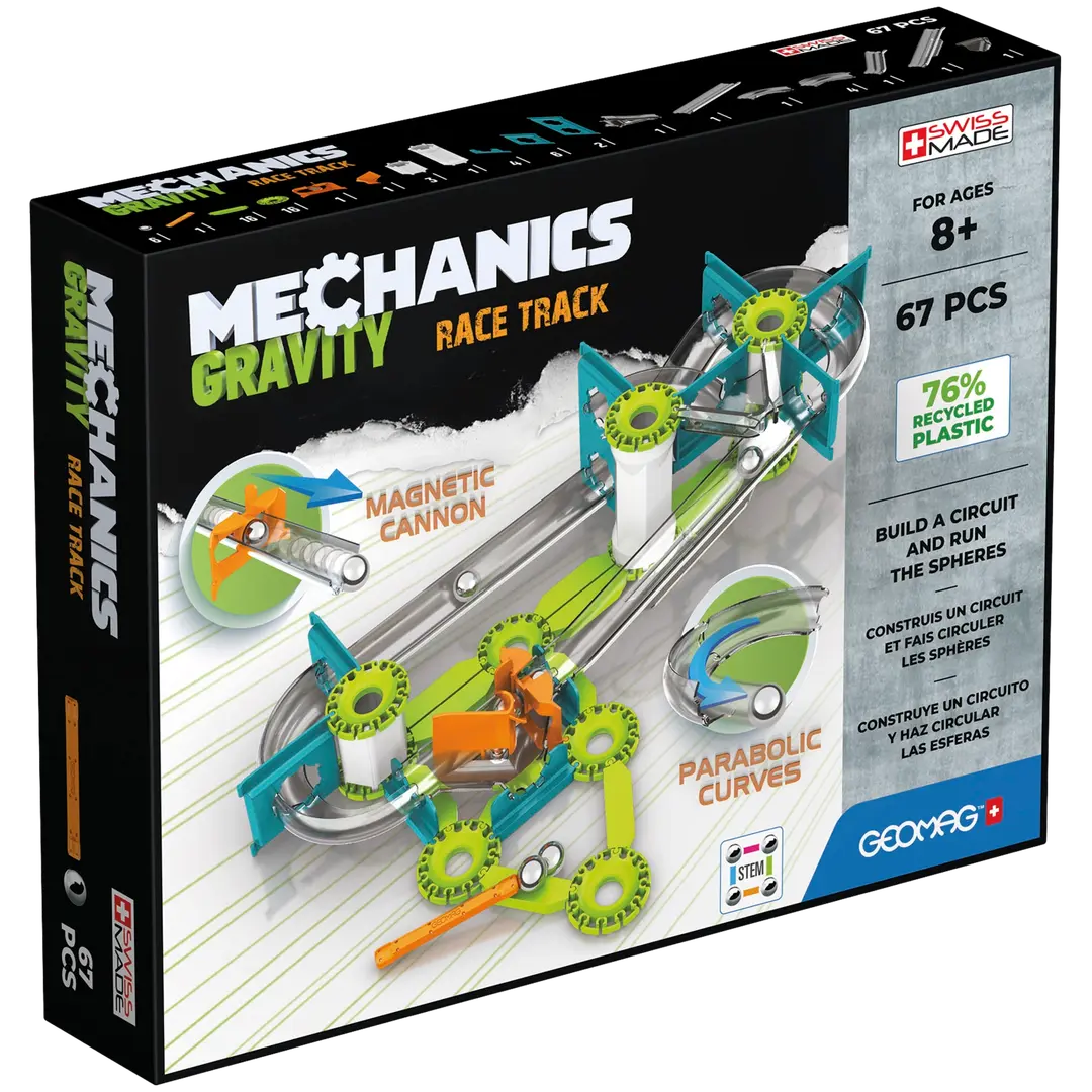 Geomag Mechanics Gravity Kilparata magneettinen rakennussarja 67 osaa