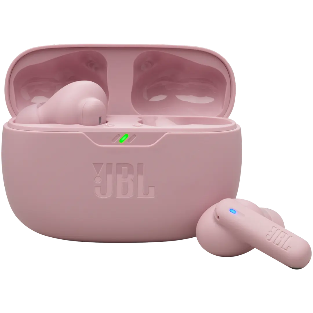 JBL Bluetooth vastamelunappikuulokkeet Vibe Beam 2 pinkki