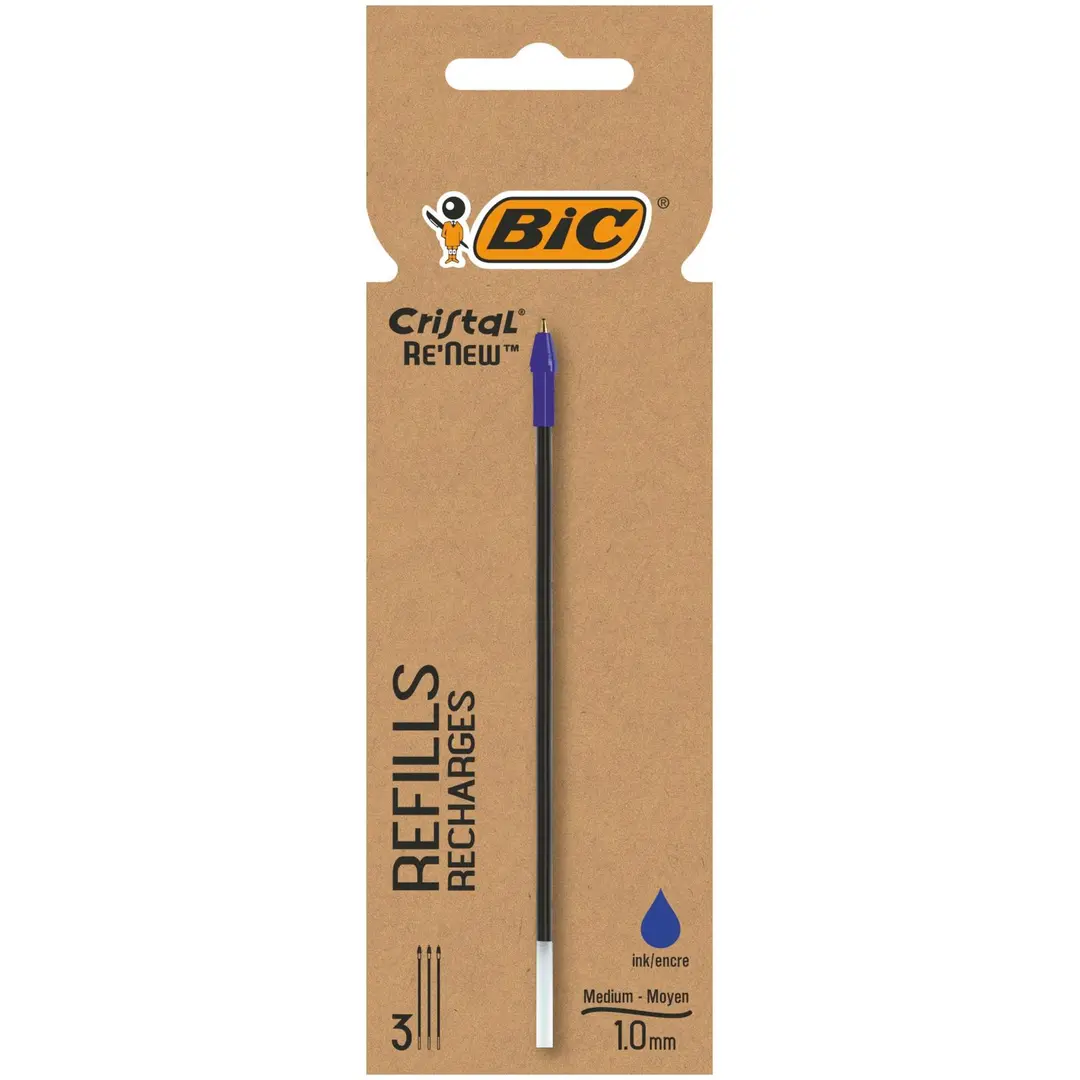 BIC Cristal Re-New täyttösäiliö 3kpl